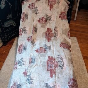PAIR of Vintage 1950s Bark Cloth Curtains